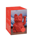 Lucky cat - courage waving cat - red