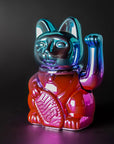 Lucky cat - player one waving cat - shiny blue/pink