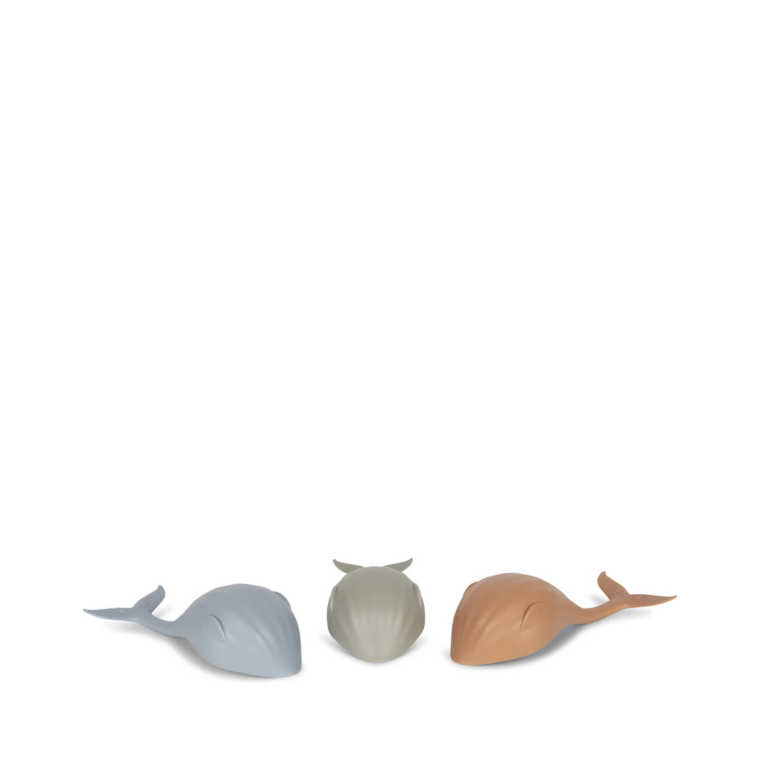 Konges Slojd - 3pack bath toy - whale - quarry blue mix