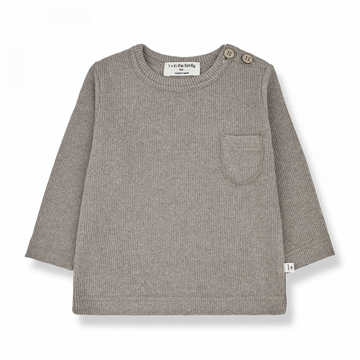 1+ in the family - unai - rib Ls tee - taupe