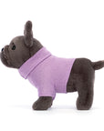 Jellycat - purple sweater french bulldog