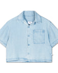 Repose Ams - cropped shirt - bleached blue