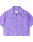 Repose Ams - cropped shirt - purple hearts