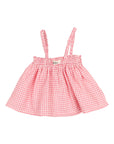 Buho - bb - gingham top - coral red