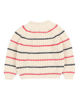 Buho - bb - marine jumper - stripes ivory