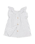 Buho - bb - embroidery stripes dress - white