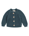 Buho - bb - cotton knit cardigan - blue teal