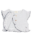 Buho - kids - stripes waistcoat - white