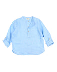 Buho - kids - linen kurta shirt - provence blue