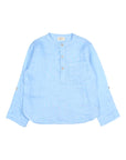 Buho - kids - linen kurta shirt - provence blue