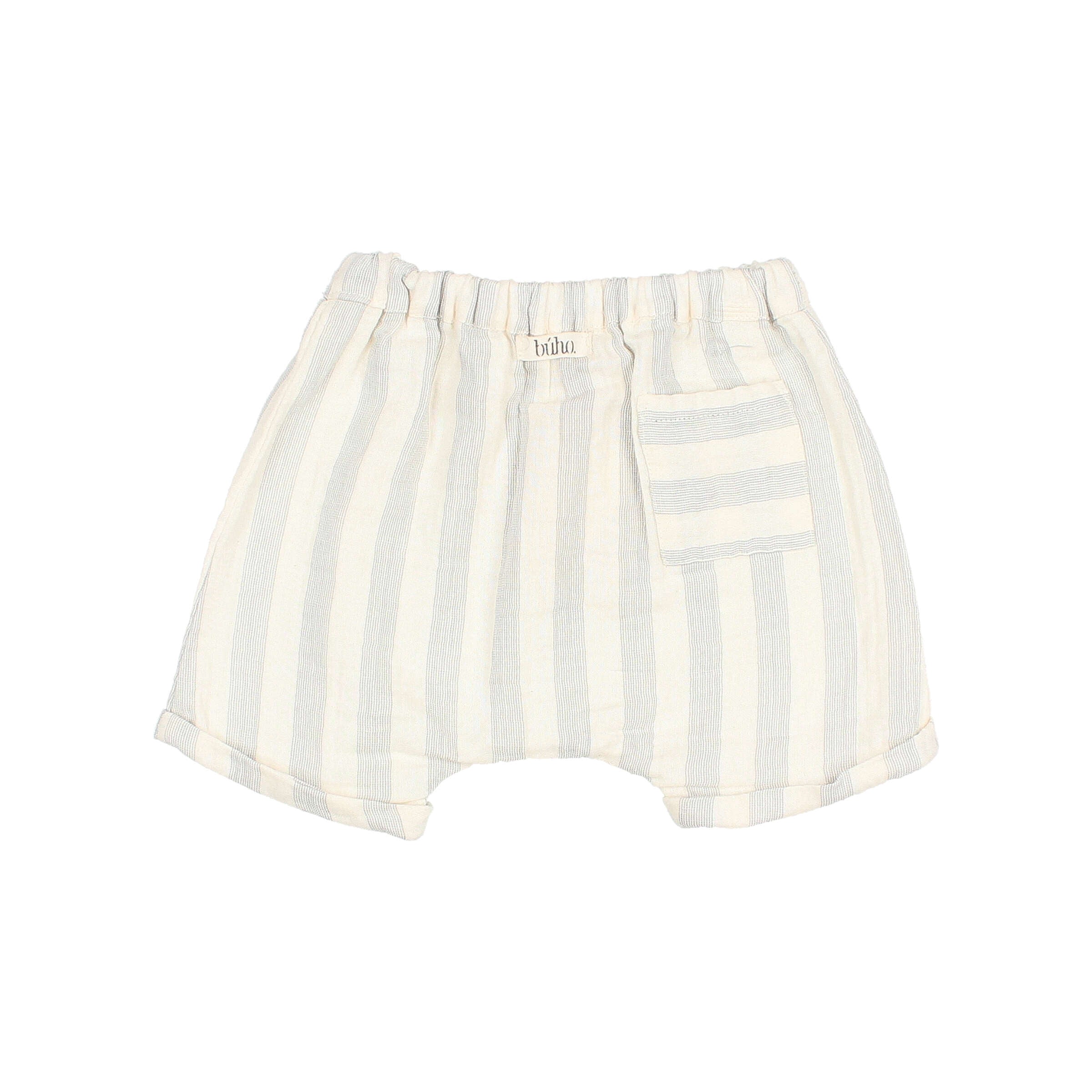 Buho - bb - stripes shorts - sky grey
