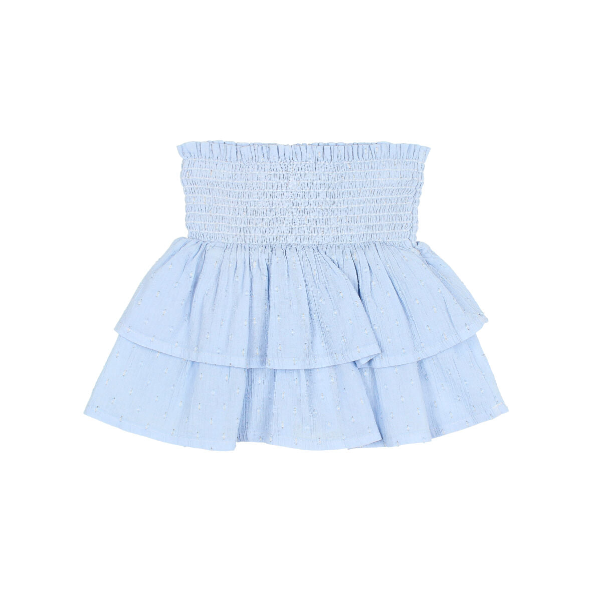 Buho - kids - lurex plumetti skirt - placid blue
