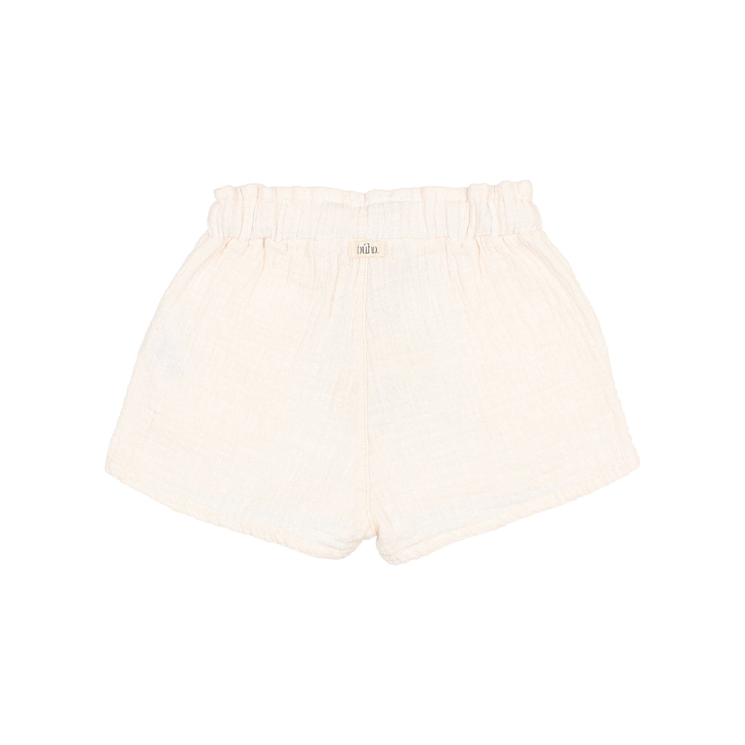 Buho - kids - muslin shorts - talc