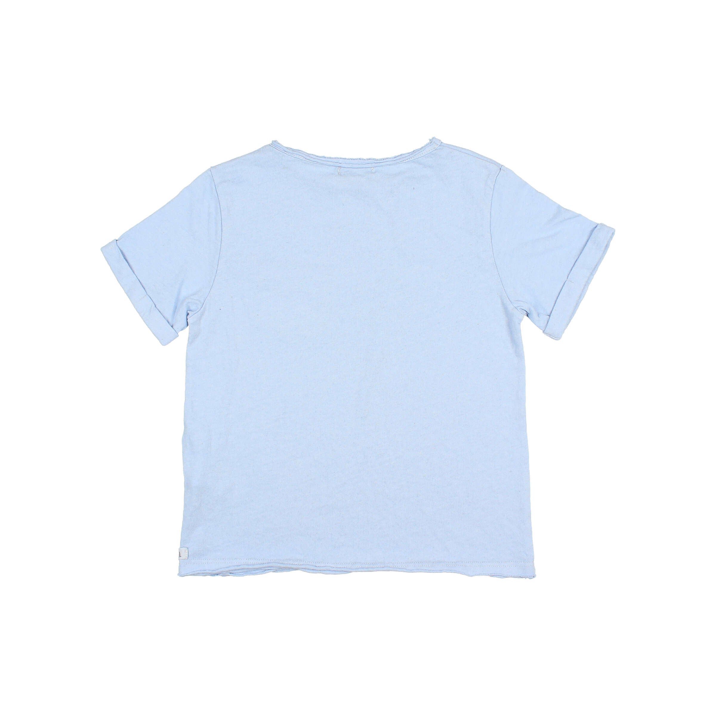 Buho - kids - pocket linen t-shirt - placid blue
