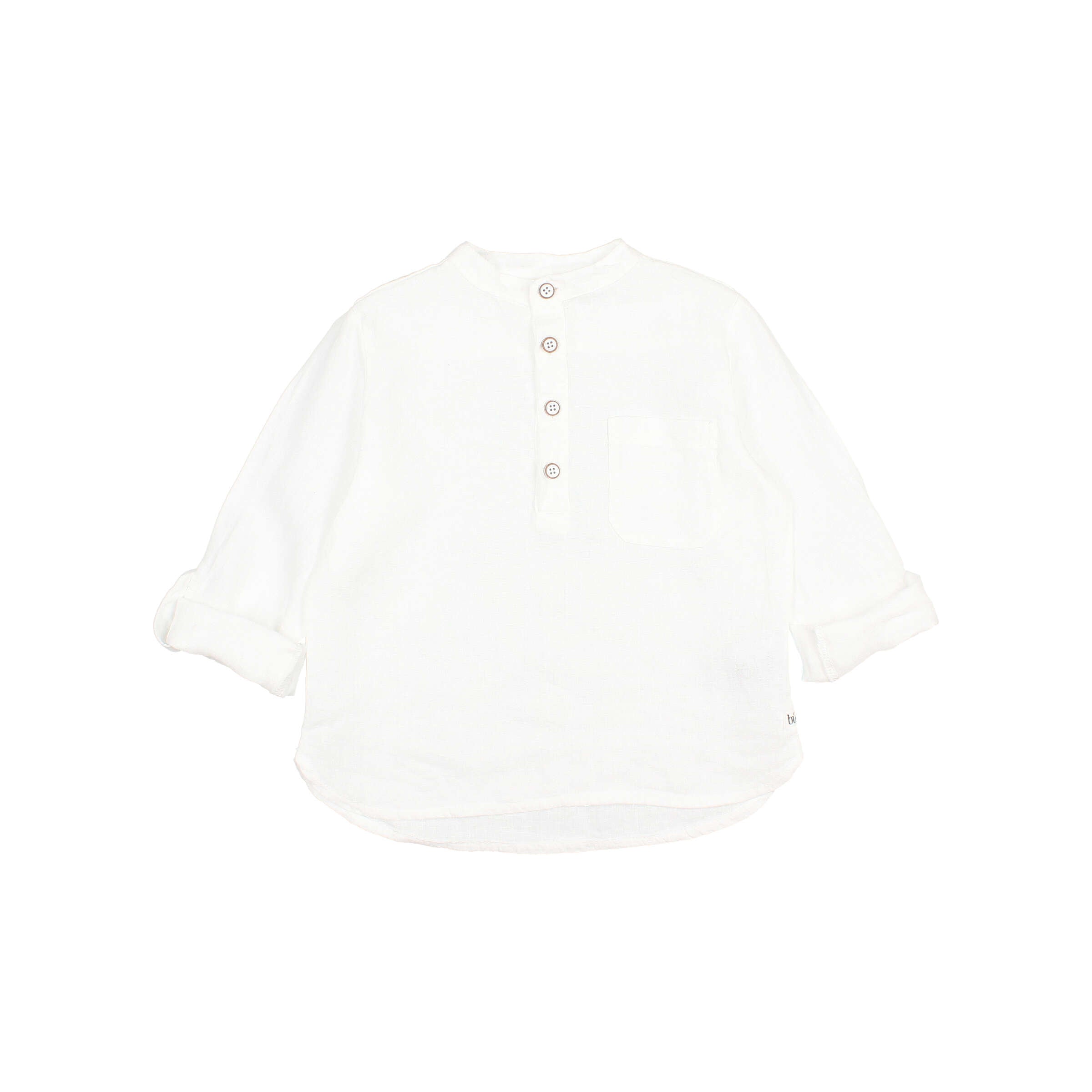 Buho - kids - linen kurta shirt - white