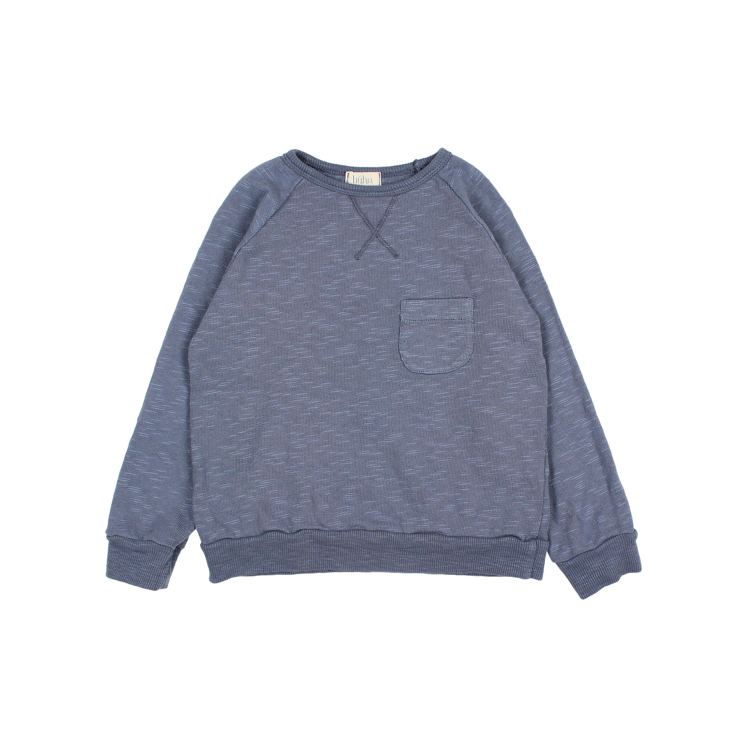 Buho - kids - basic sweatshirt - blue stone