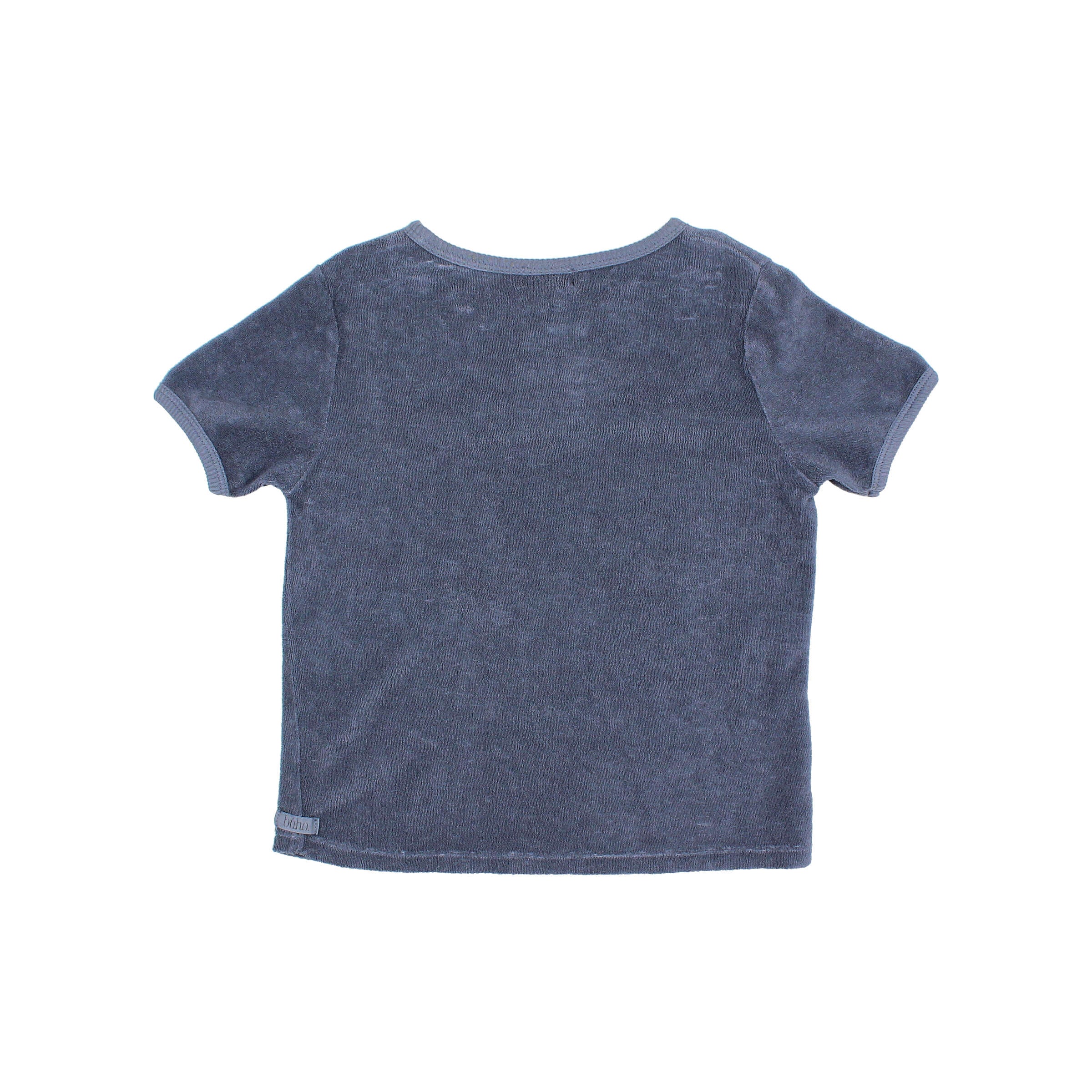 Buho - kids -  terry t-shirt - blue stone