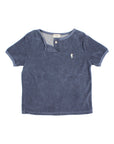 Buho - kids -  terry t-shirt - blue stone
