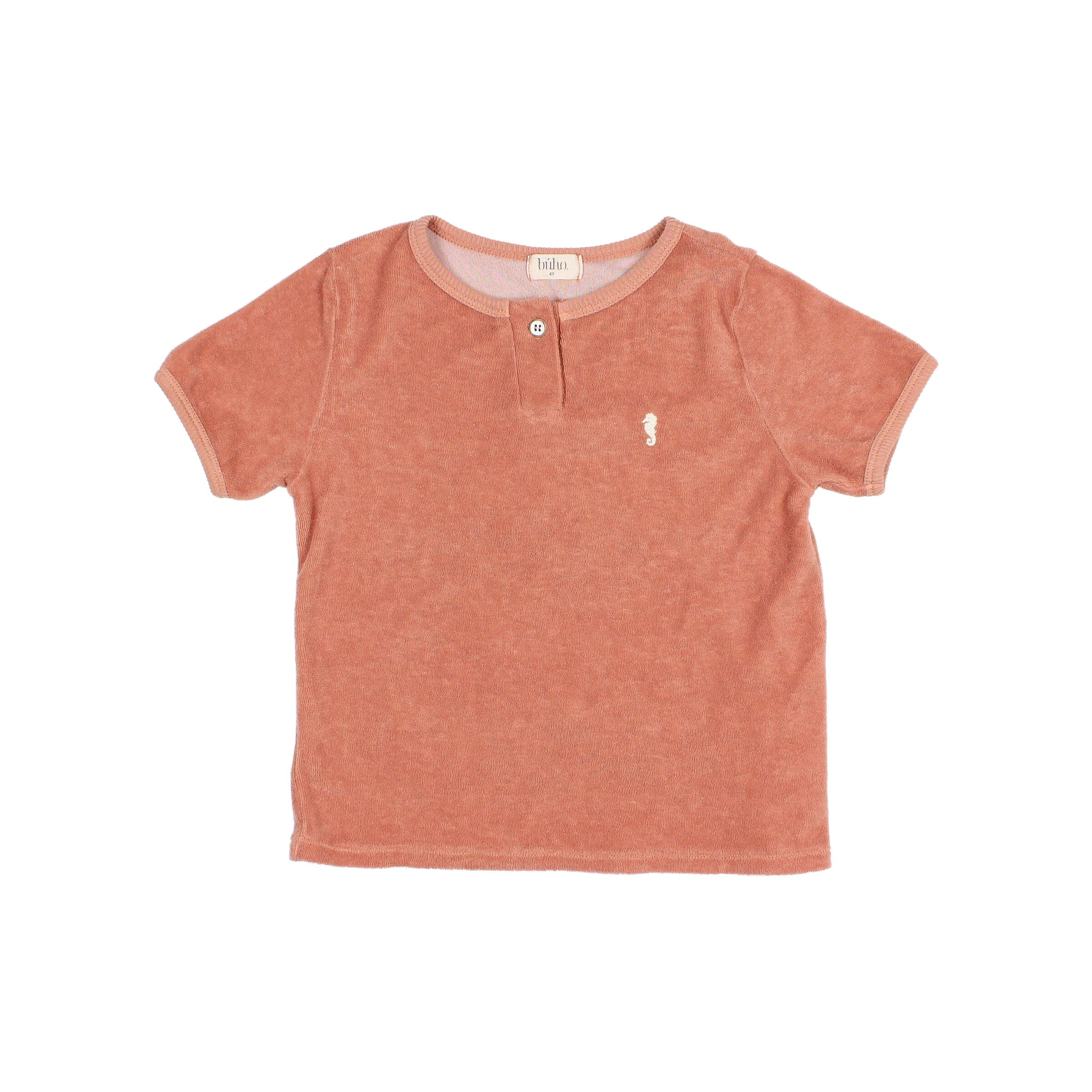 Buho - kids -  terry t-shirt - rose clay