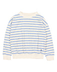 Buho - kids - terry stripes sweatshirt - placid blue