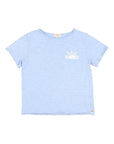 Buho - kids - sunset t-shirt - placid blue