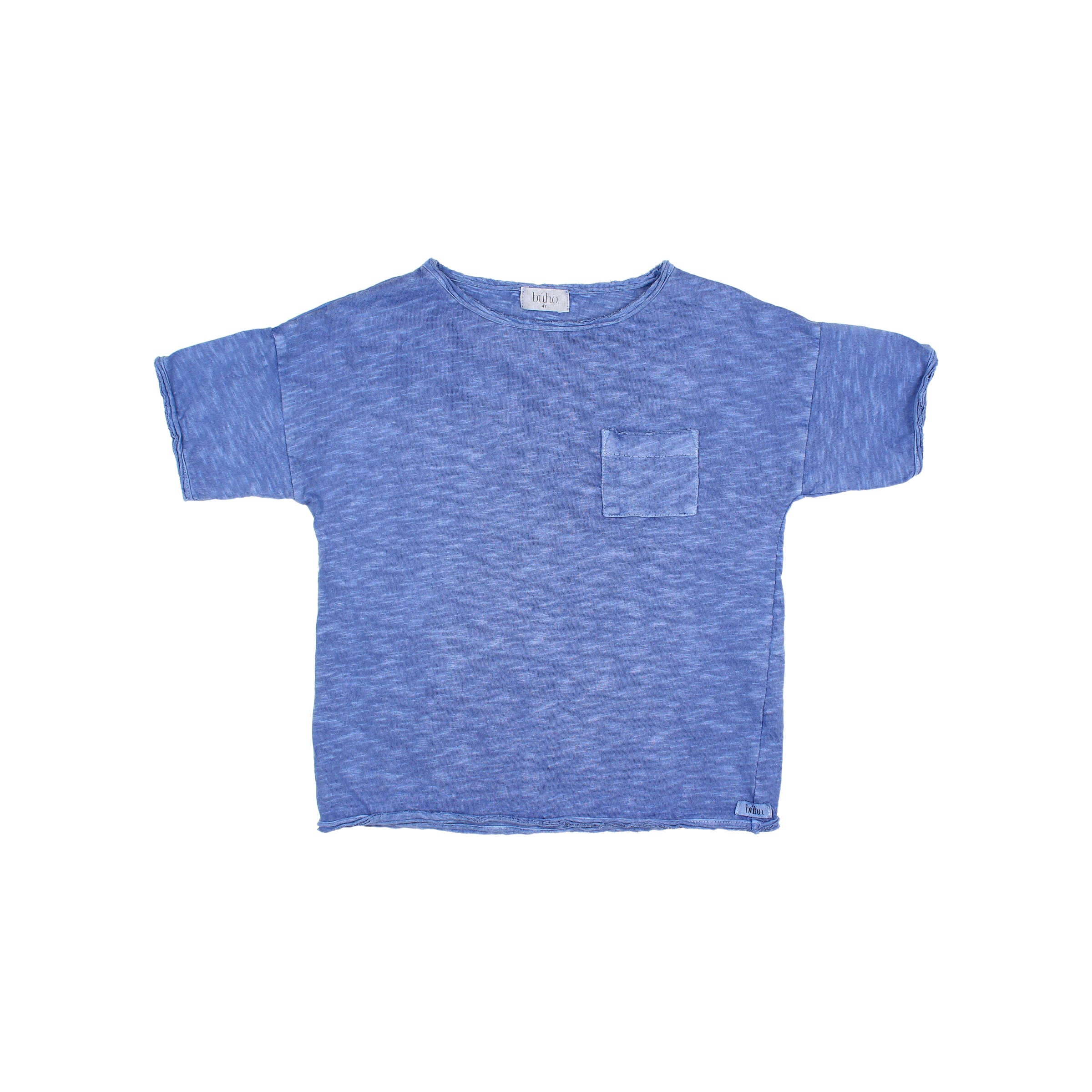 Buho - kids - washed t-shirt - blue surf