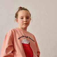 Weekend house kids - popcorn sweatshirt - soft peach