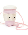 Jellycat - Amuseables - pink coffee bag to go