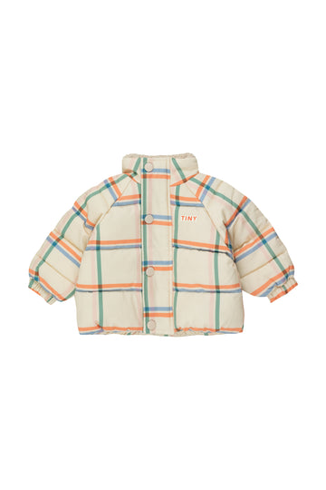 Tiny Cottons - check padded baby jacket - vanilla