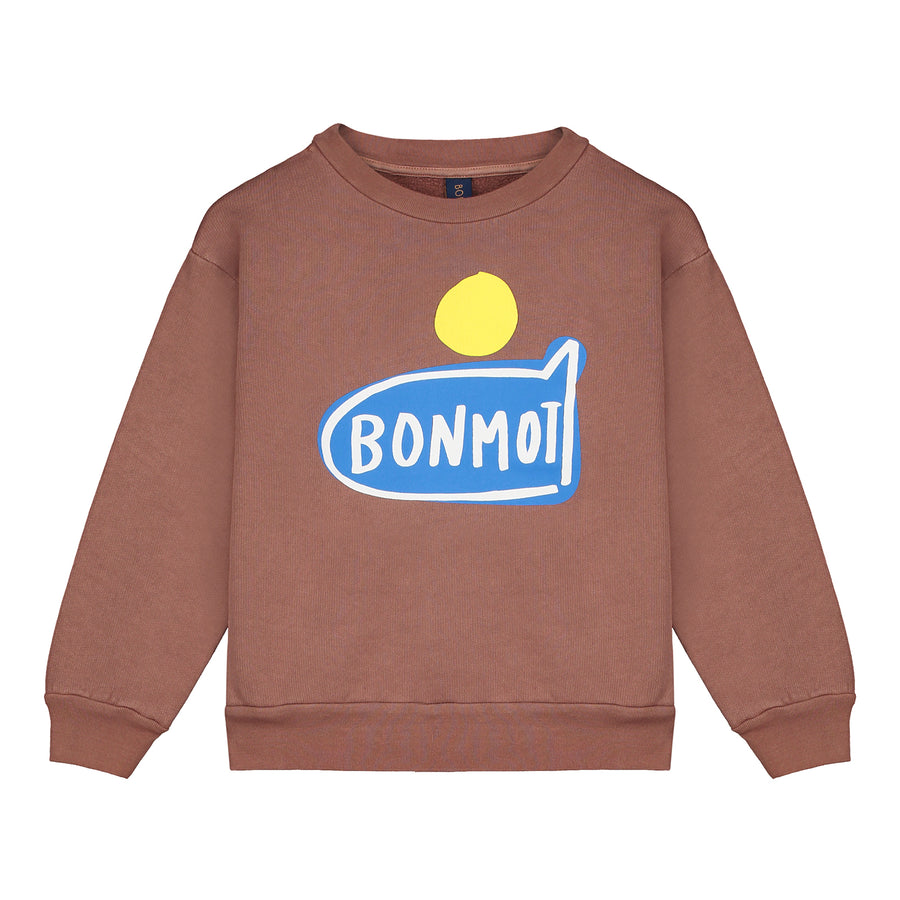 Bonmot - baby sweatshirt - plane - wood