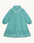 Tiny Cottons - kids - daisies dress - dark emerald