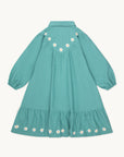 Tiny Cottons - kids - daisies dress - dark emerald