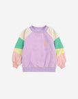 Bobo Choses - baby - lila colorblock terry sweatshirt