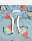 Bobo Choses - baby - morning egg allover denim shorts