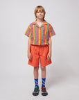 Bobo Choses - kids - smiling woven shorts