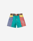 Bobo Choses - kids - colorblock denim shorts