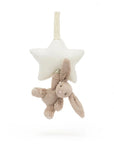 Jellycat - bashful -  musical pull bunny - small - beige