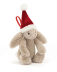 Jellycat - Bashful - Christmas Bunny Decoration