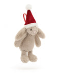 Jellycat - Bashful - Christmas Bunny Decoration