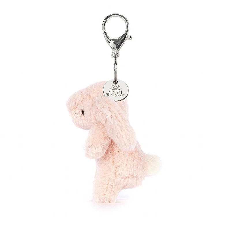 Jellycat - bashful bunny bag charm - blush