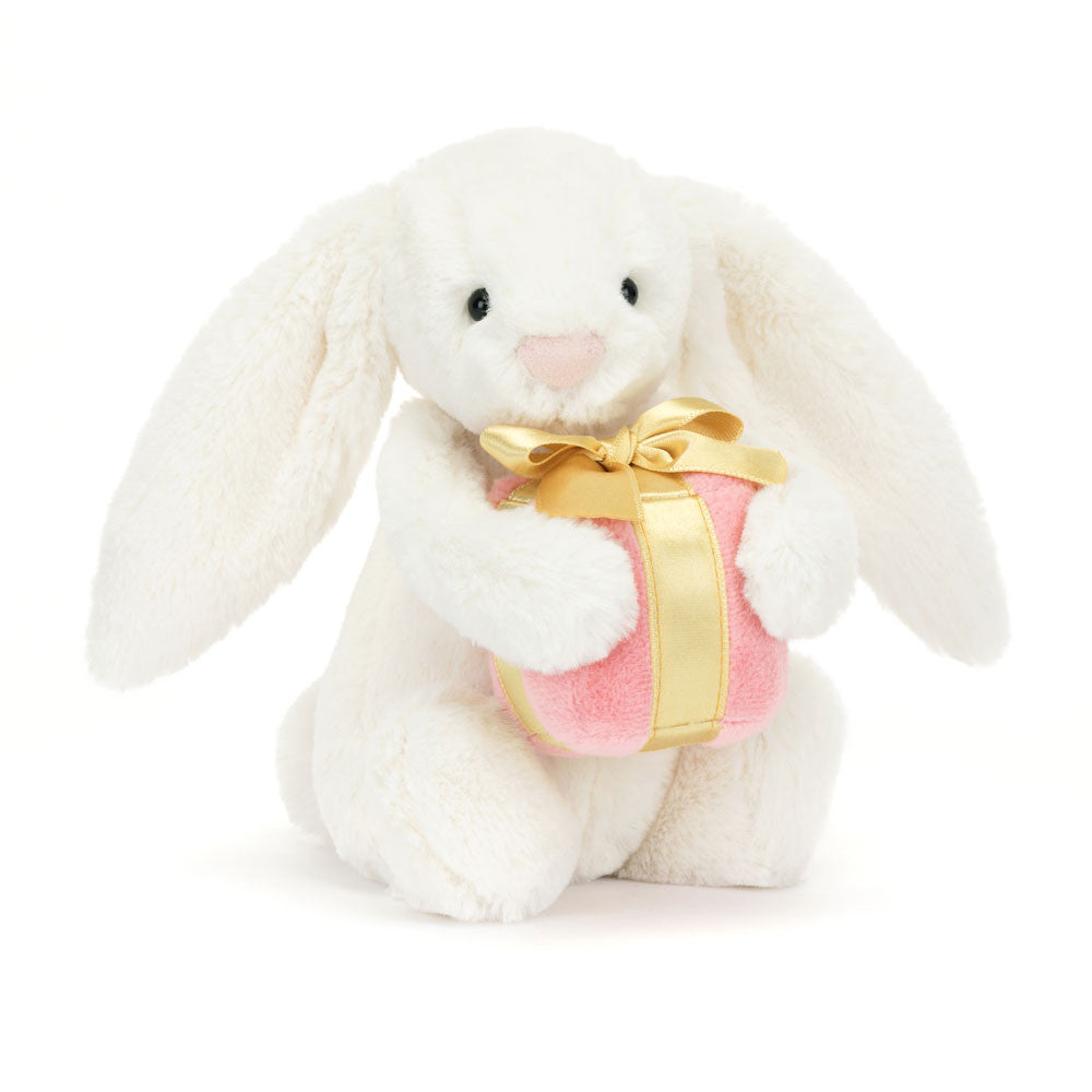 Jellycat - bashful - bunny with present