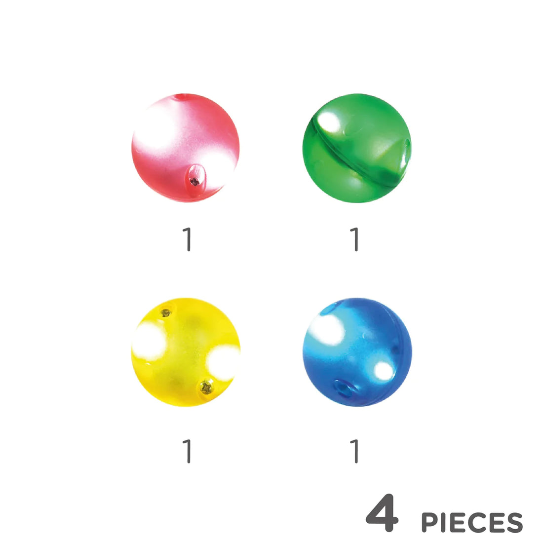 CleverClixx - balls run dazzling lights pack - 4 pcs