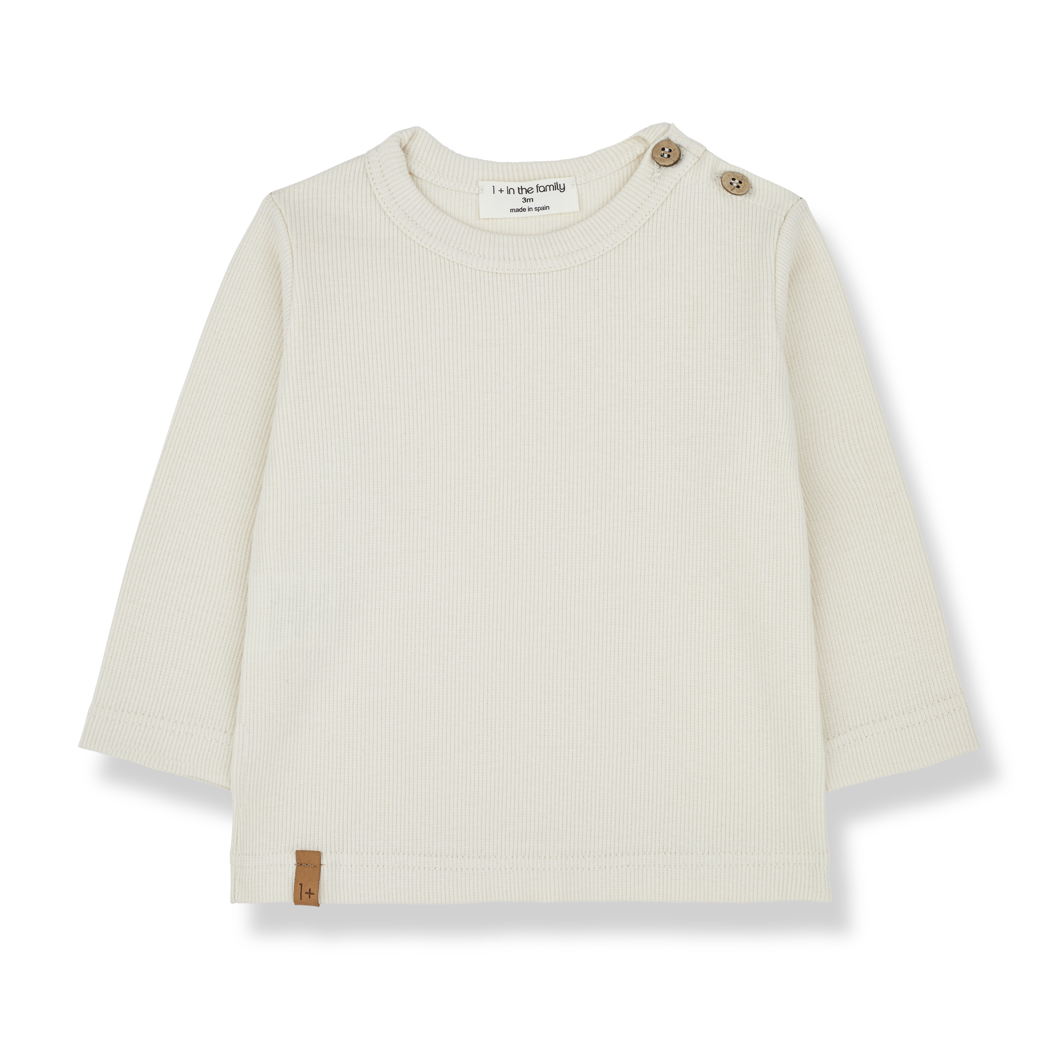 1+ in the family - clemente - rib longsleeve - ivory