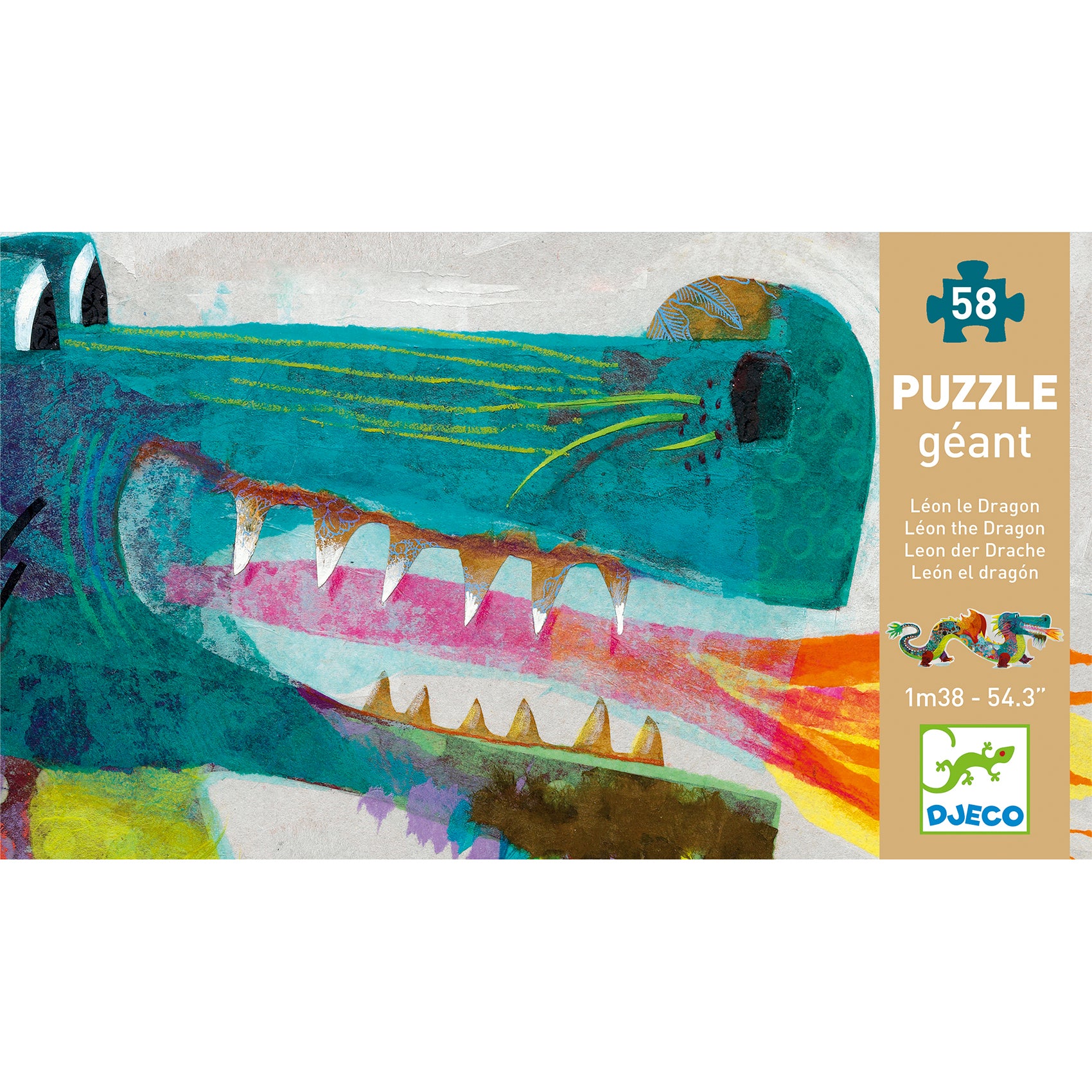 Djeco - giant puzzle - leon the dragon