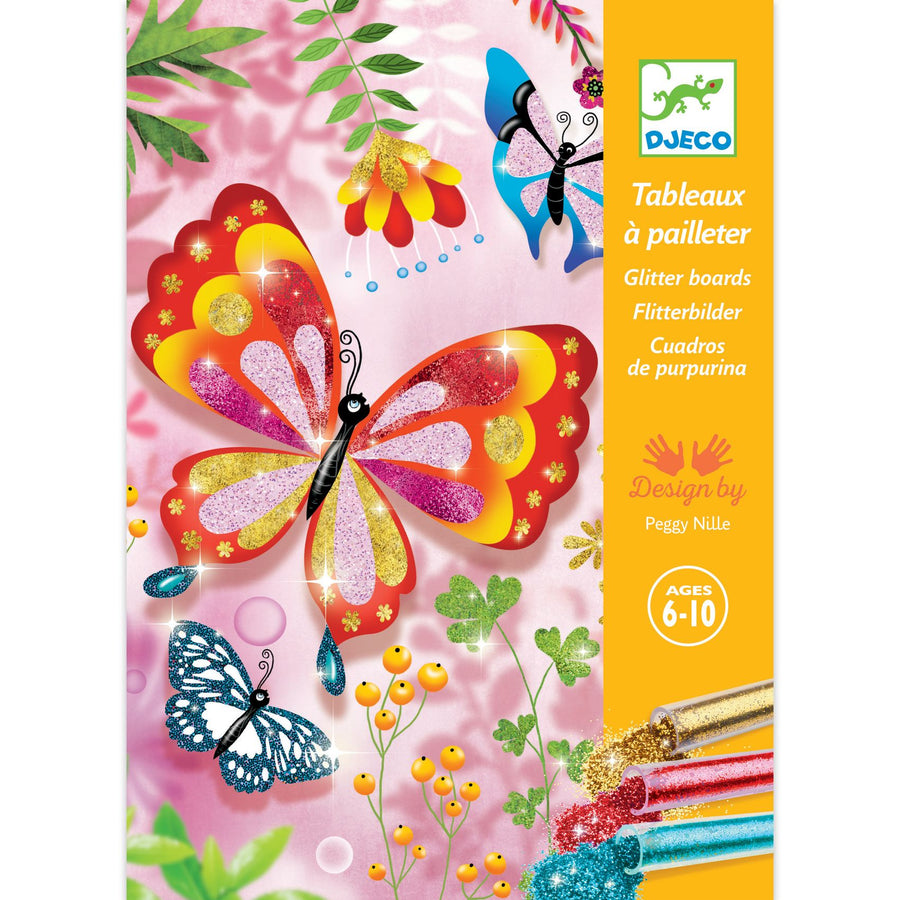 Djeco - butterfly glitter boards