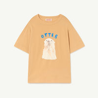 The animals observatory - Rooster kids tshirt - brown otter