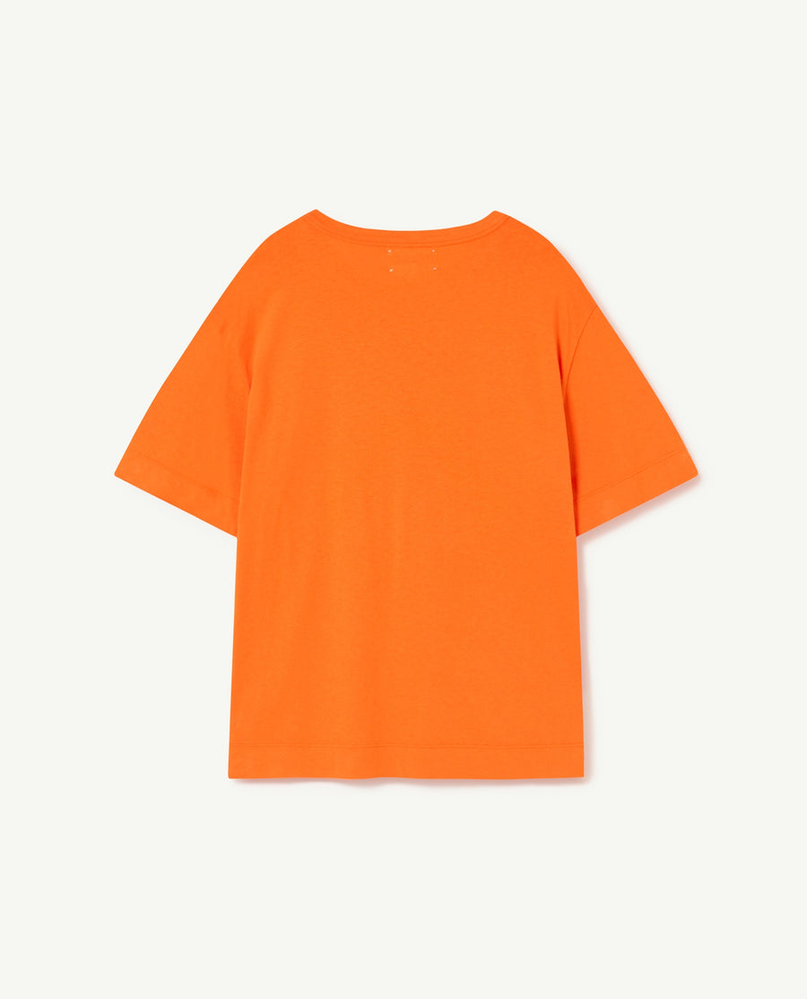 The animals observatory - Rooster kids tshirt - Orange sun