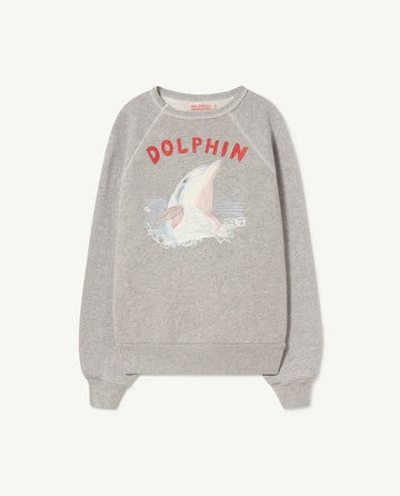 The animals observatory - Shark kids sweater - Grey dolphin
