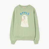 The animals observatory - Bear kids sweater - Soft green otter