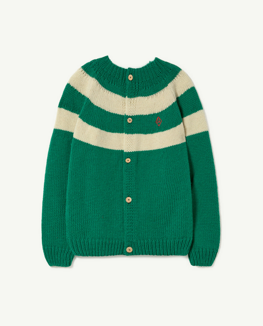 The animals observatory - Toucan kids cardigan - Green logo